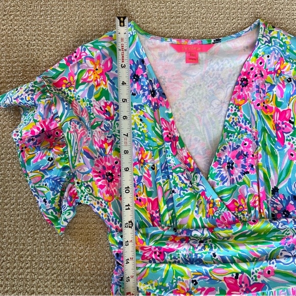 Lilly Pulitzer Vibrant Blue and Pink Maxi Dress LIKE NEW! - Picture 6 of 7